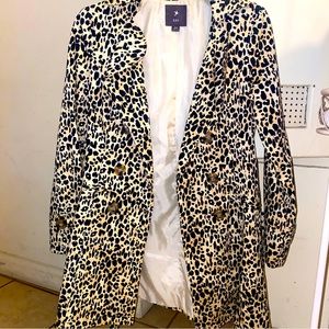 Leopard trench coat